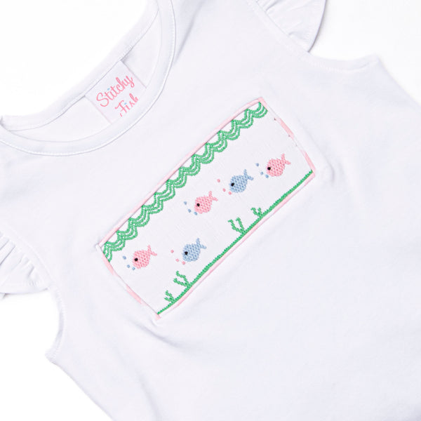 Go With the Flow Smocked Ruffle Short Set, Pink