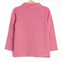 Christmas Eve Night Embroidered Polo, Red