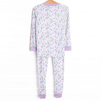 Picking Wildflowers Bamboo Pajama Set, Purple