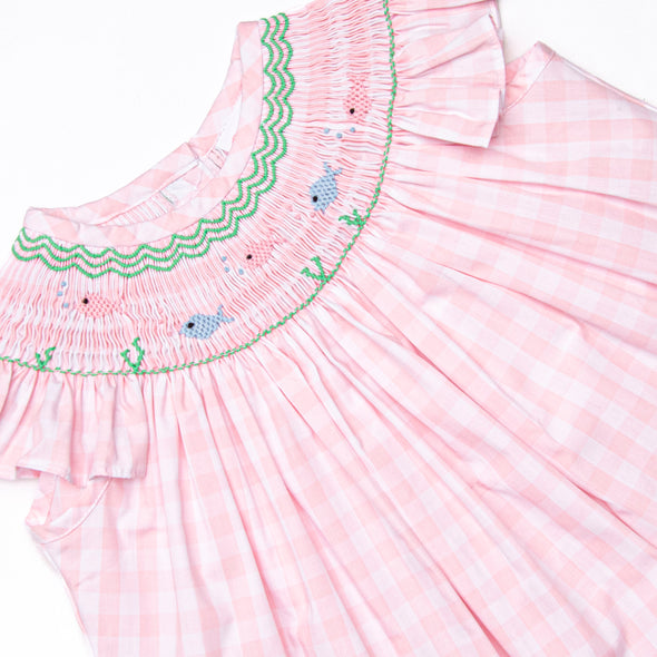 Go With the Flow Smocked Diaper Set, Pink