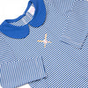 Welcome to the Big League Pima Embroidered Short Romper, Navy