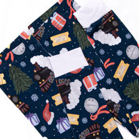 Christmas Express Bamboo Pajama Set, Navy