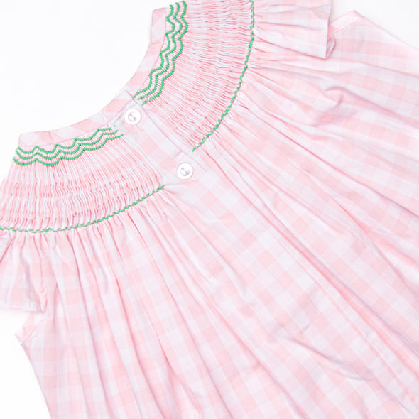 Go With the Flow Smocked Diaper Set, Pink