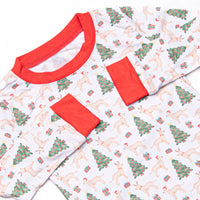 North Pole Pups Bamboo Pajama Set, Red