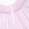 Caterpillar Cuteness Smocked Ruffle Short Set, Pink
