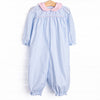 Windowpane Whimsy Romper, Pink and Blue