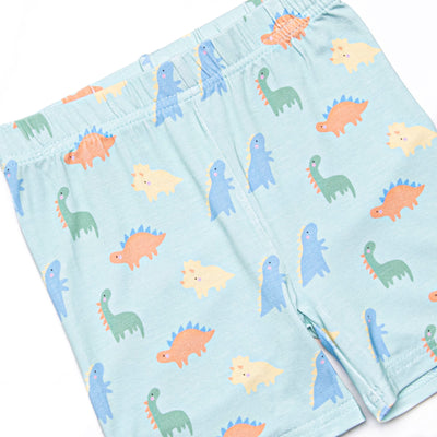 Dino Dreams Bamboo Pajama Short Set, Green
