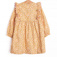 Macie Marigold Side Tie Dress, Yellow