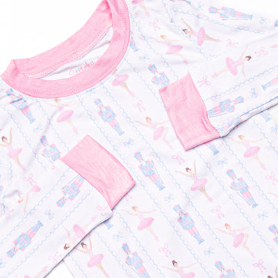 Sugar Plum Soiree Bamboo Pajama Set, Pink