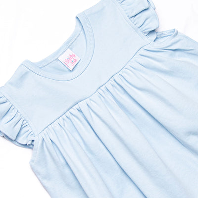 Caitlyn Pima Short Set, Blue and Purple Stripe