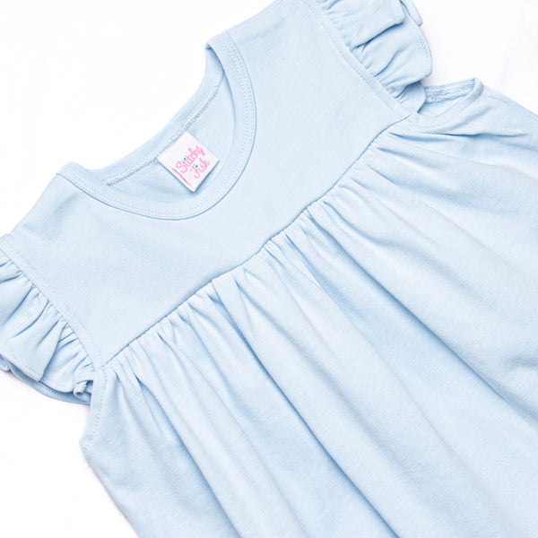 Caitlyn Pima Short Set, Blue and Purple Stripe