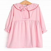 Christmas Delivery Applique Dress, Pink