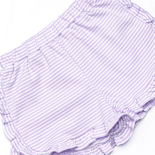 Caitlyn Pima Short Set, Blue and Purple Stripe
