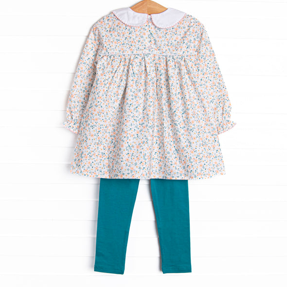 Garden Charm Legging Set, Blue