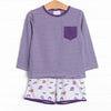 Down, Set, Hike Long Sleeve Short Set, Purple
