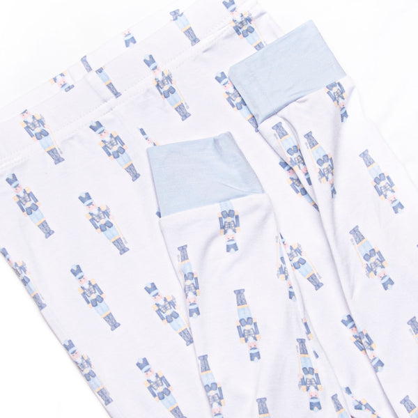 Sugar Plum Soldier Bamboo Pajama Set, Blue