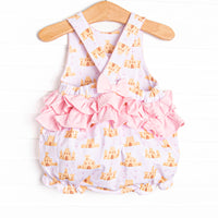 Seashells and Sandcastles Ruffle Bubble, Pink