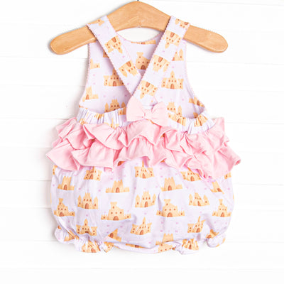 Seashells and Sandcastles Ruffle Bubble, Pink