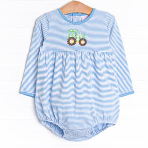 Tractor Pull Applique Bubble, Blue
