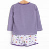 Down, Set, Hike Long Sleeve Short Set, Purple