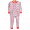Raspberry Blooms Bamboo Pajama Set, Red