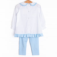 Fairytale Favorites Smocked Legging Set, Blue