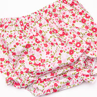 Going Steady Applique Diaper Set, Pink