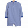 Down, Set, Hike Applique Short Romper, Blue