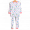 Zoo Park Pals Bamboo Pajama Set, Pink