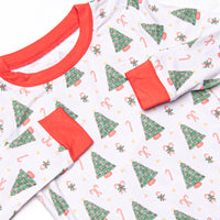 Spruced Up For The Season Boy Bamboo Pajama Set, Red