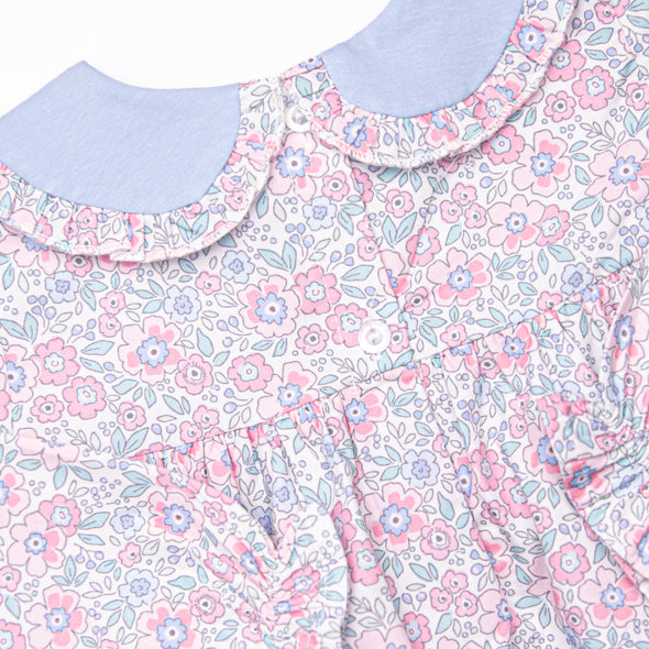 Garden of Flowers Dress, Blue