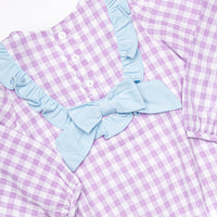 Southern Charm Ruffle Bloomer Set, Purple Check