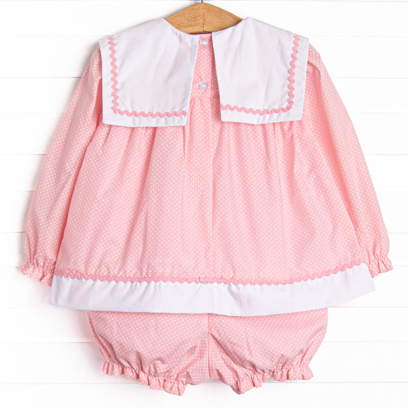 Polly Polka Dot Bloomer Set, Pink