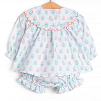 Medallion Memories Diaper Set, Blue
