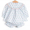 Medallion Memories Diaper Set, Blue