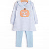 Cutest Carving Applique Legging Set, Blue