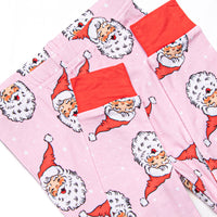 Pink Christmas Bamboo Pajama Set, Pink