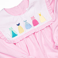 Dress-up Dreams Long Sleeve Embroidered Dress, Pink