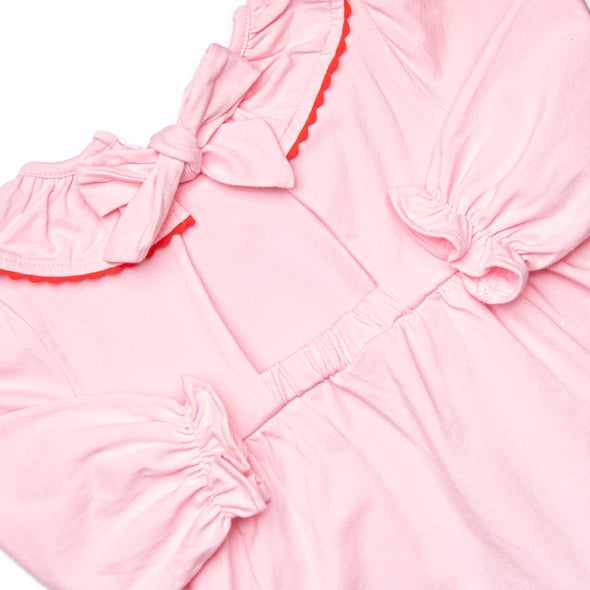 Christmas Delivery Applique Dress, Pink
