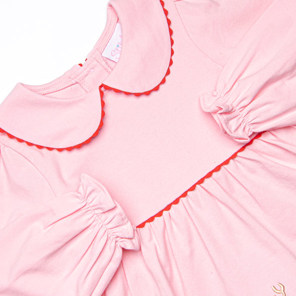 Christmas Delivery Applique Legging Set, Pink