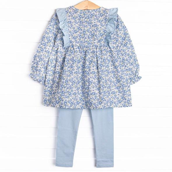 Saylor Floral Bow Legging Set, Blue
