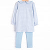 Cutest Carving Applique Legging Set, Blue
