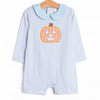 Cutest Carving Applique Romper, Blue