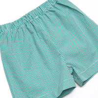 Storybook Flight Embroidered Polo Short Set, Blue