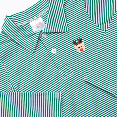 Festive Friend Embroidered Top, Green