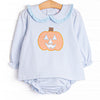 Cutest Carving Applique Diaper Set, Blue
