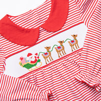 Sleigh Ride Smocked Legging Set, Red