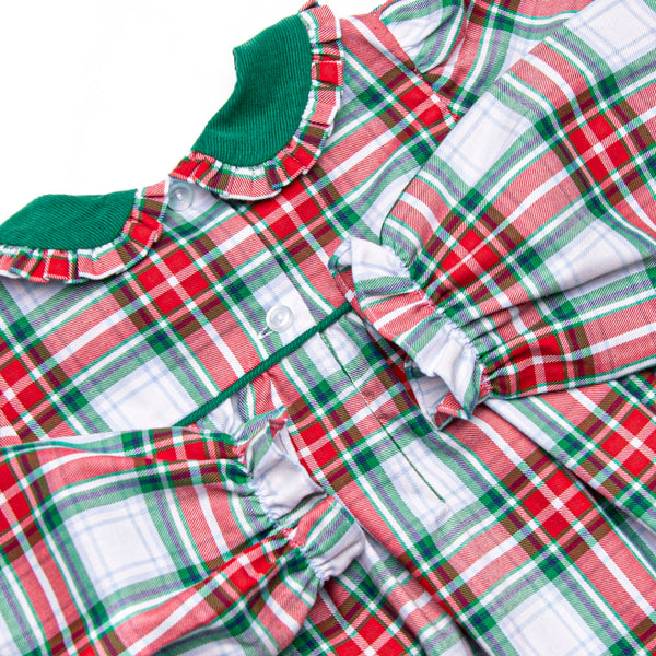 Yuletide Classic Smocked Dress, Green
