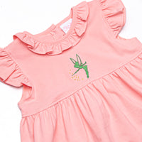 Storybook Flight Embroidered Ruffle Short Set, Pink
