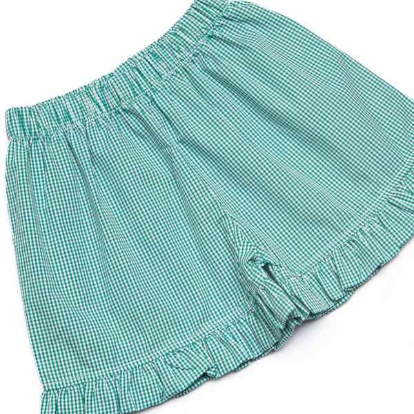 Storybook Flight Embroidered Ruffle Short Set, Pink
